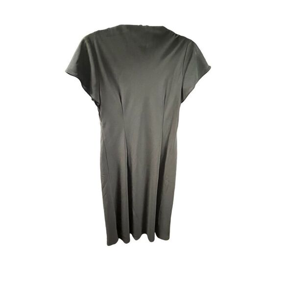 NWT Coldwater Creek LBD Chiffon Black Dress Rhinestone Diamond Brooch 6 Petite - Picture 9 of 14